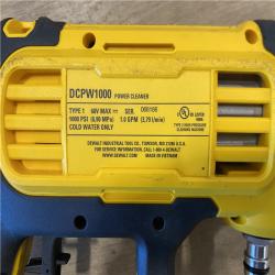 AS-IS DEWALT FLEXVOLT 60V MAX 1000 PSI 1.0 GPM Cold Water Cordless Power Cleaner (Tool Only)