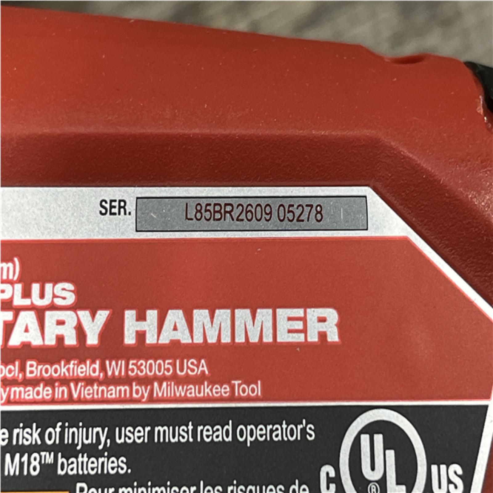 AS-IS Milwaukee  FUEL 18V Lithium-Ion Brushless Cordless 1 in. SDS-Plus Rotary Hammer (Tool-Only)
