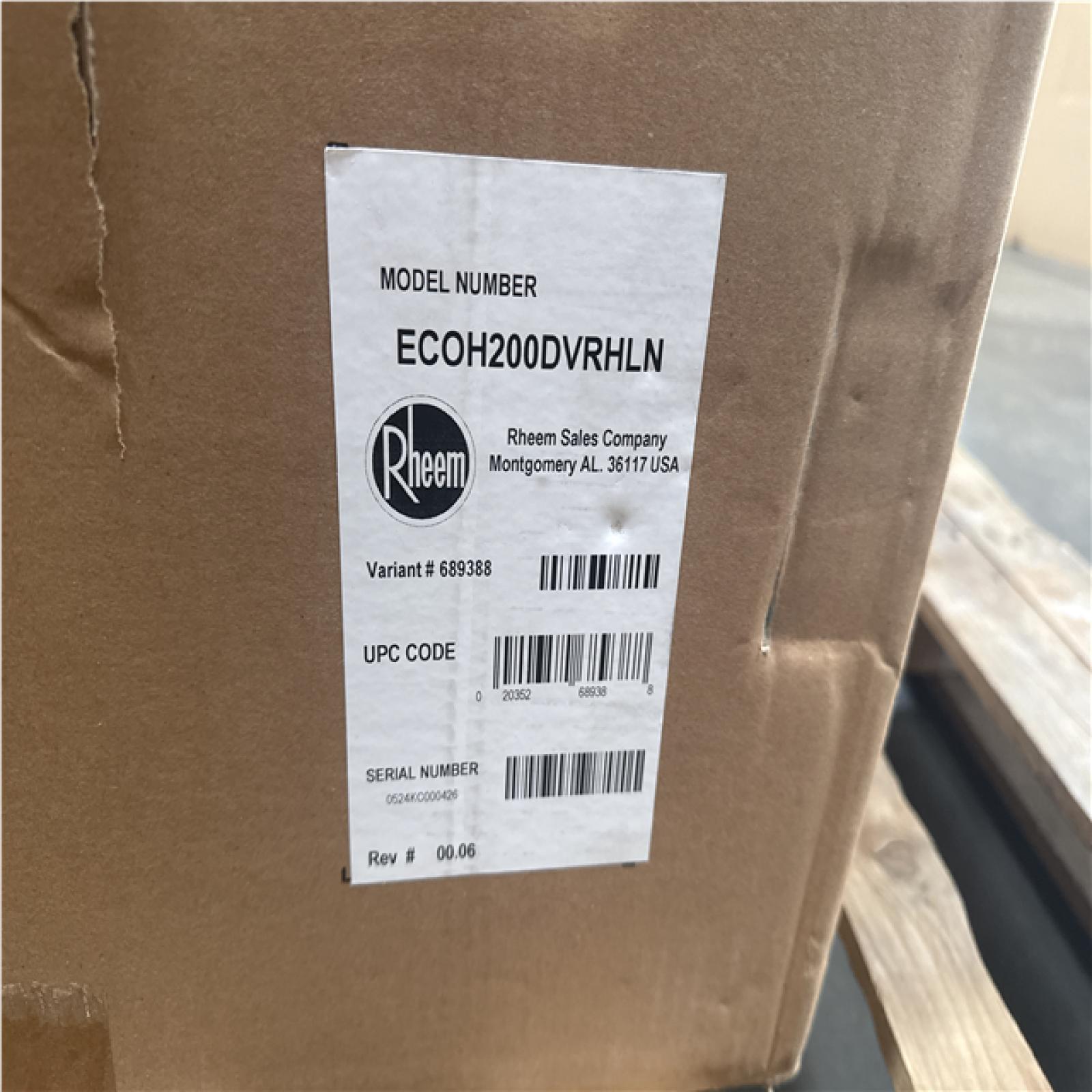 CALIFORNIA LIKE NEW RHEEM HIGH EFFICIENCY INDOOR TANKLESS WATER HEATER