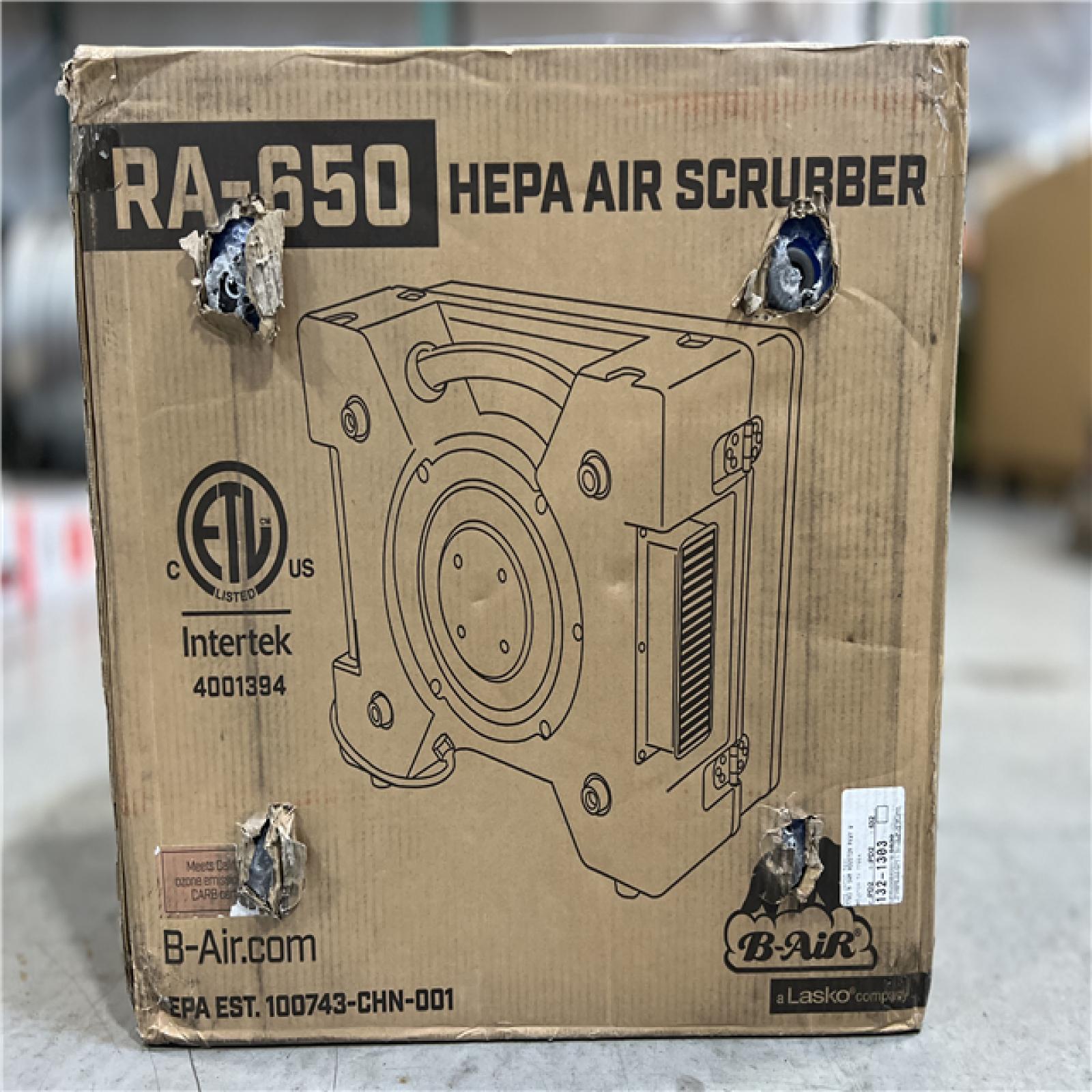 NEW! - B-Air RA-650 ? HP 3-Stage HEPA Air Purifier Scrubber: blue