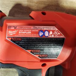 HOUSTON LOCATION - AS-IS MILWAUKEE M18 FUEL 18-Volt Lithium-Ion Brushless Cordless 18-Gauge 1/4 in. Narrow Crown Stapler (Tool-Only)