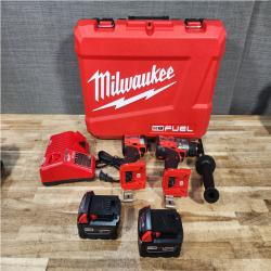 Houston Location AS-IS Milwaukee FUEL 18V Lithium-Ion Brushless Cordless Hammer Drill and Impact Driver Combo Kit