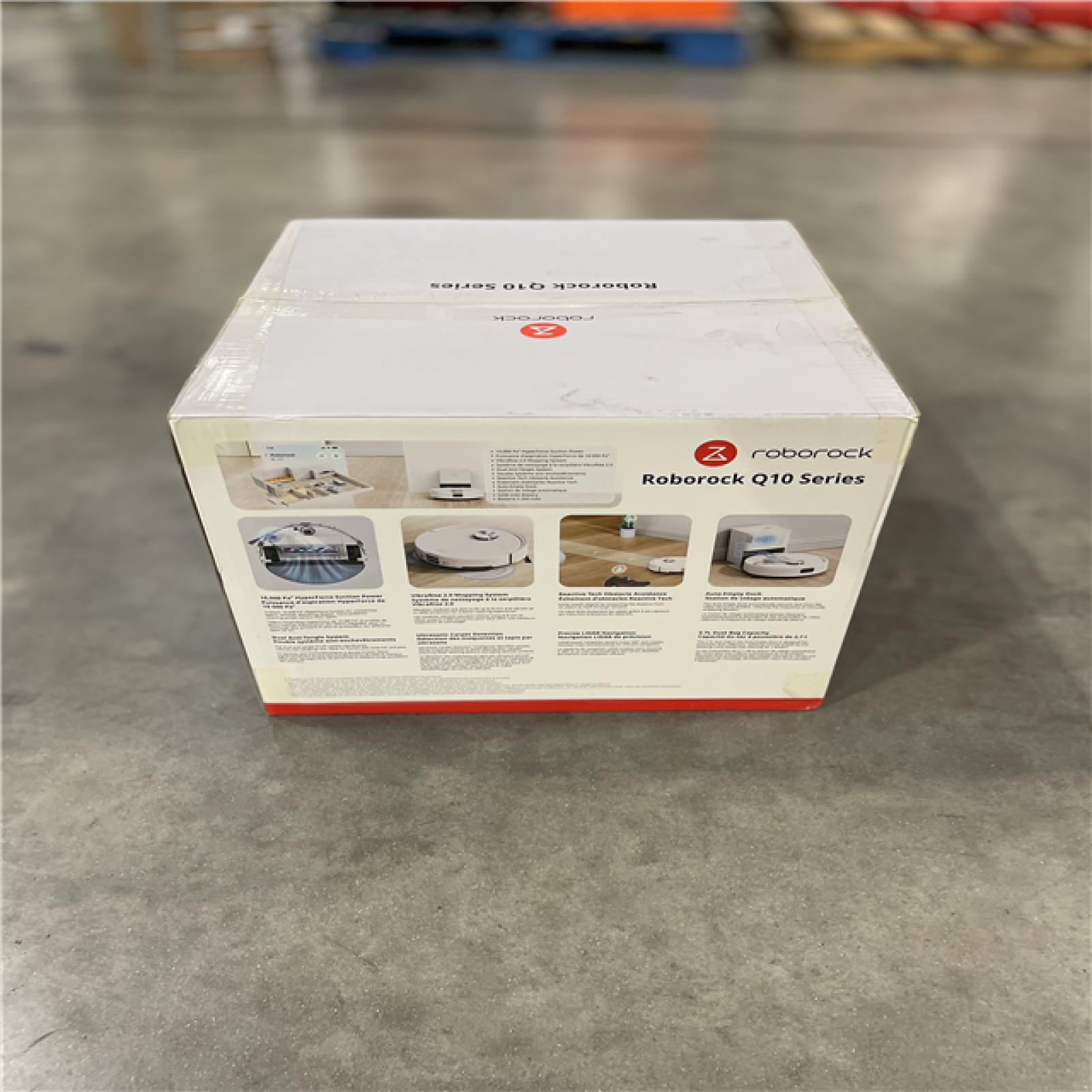 NEW! - Roborock Q10 VFS+ 13. 9 in. Robotic Vacuum and Mop with Smart Navigation Auto Lifting Mop Multi-Surface in White