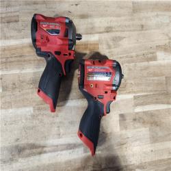 HOUSTON LOCATION - AS-IS MILWAUKEE 2 TOOL COMBO KIT W/ (2) BATTERY & CHARGER