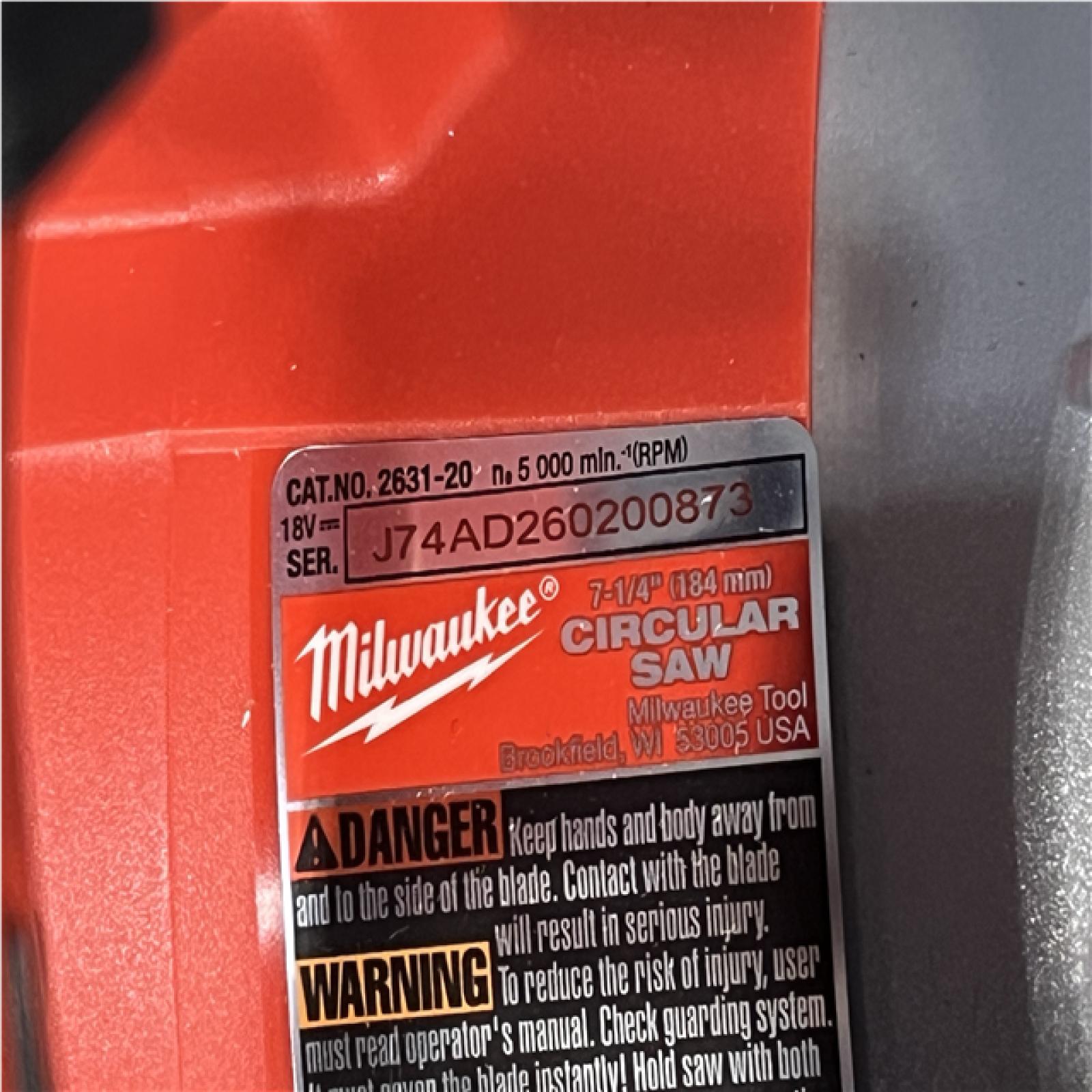 Houston Location AS-IS Milwaukee Hammer Drill Driver and Impact Driver Hackzall and Circular Saw and Batteries QTY/2 with Charger