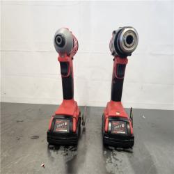 AS-IS- Milwaukee M18 18V Lithium-Ion Brushless Cordless Compact Drill/Impact Combo Kit (2-Tool) W/(2) 2.0 Ah Batteries  Charger & Bag