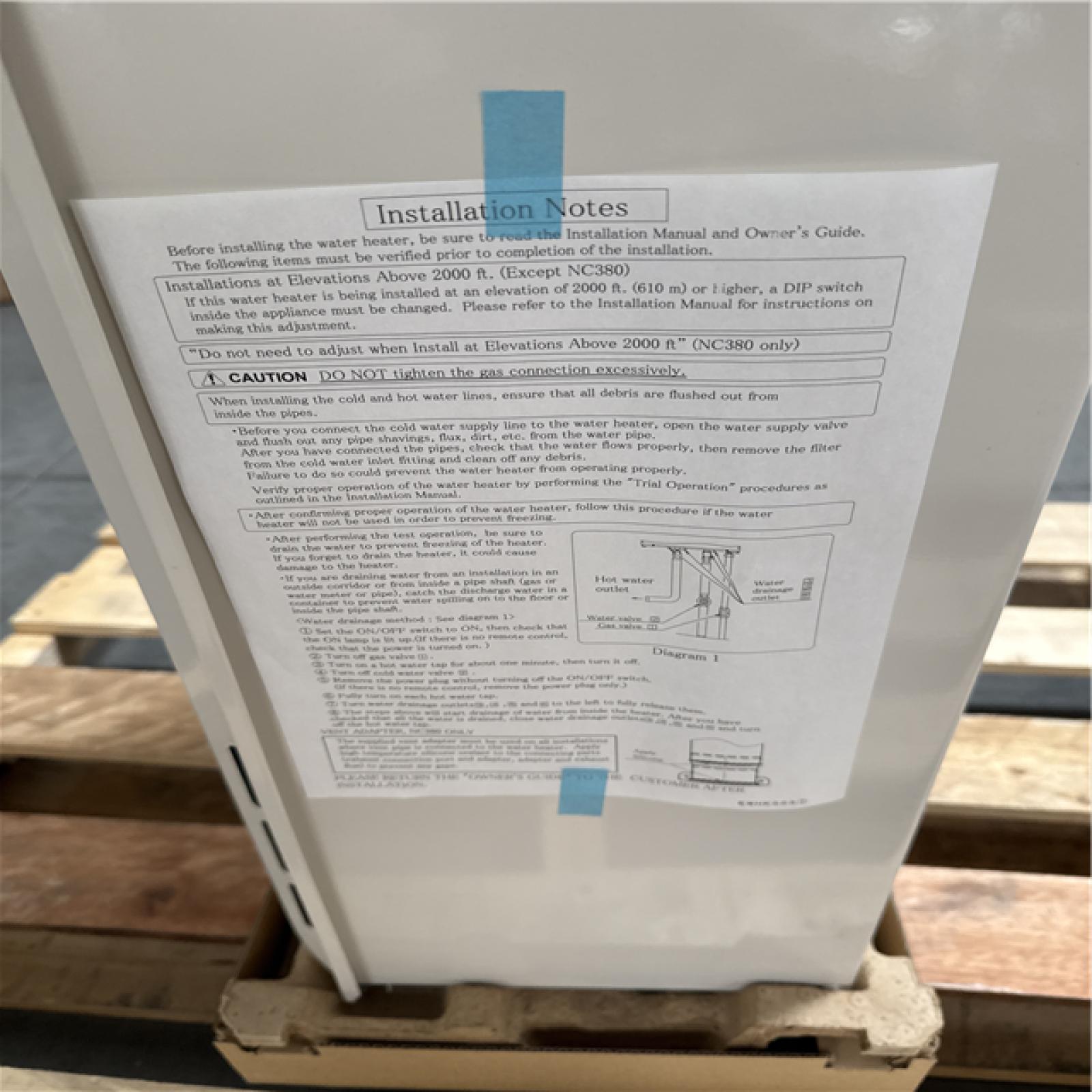 California AS-IS Noritz Tankless Gas Water Heater