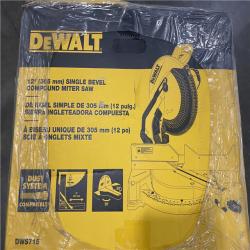 NEW- DeWalt 15 Amp Corded 12 in. Single Bevel Compound Miter Saw