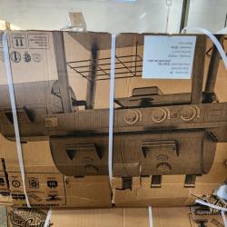 Phoenix AS-IS Char-Griller Texas Trio 4-Burner Dual Fuel Grill with Smoker in Black