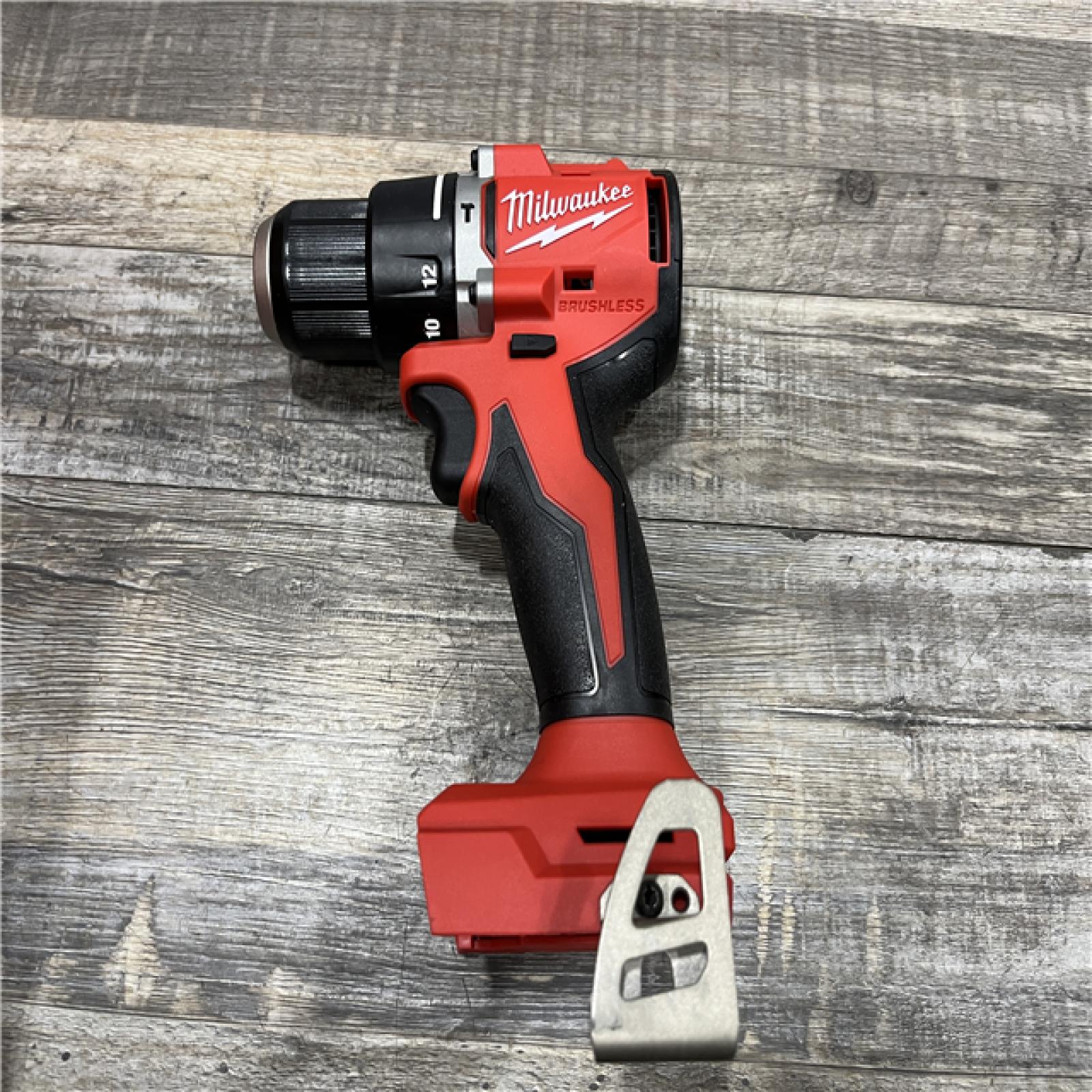 AS-IS Milwaukee 18V Lithium-Ion Brushless Cordless 1/2 in. Compact Hammer Drill/Driver Kit