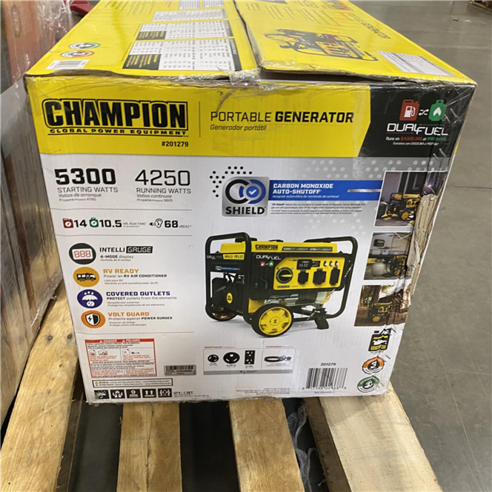 Dallas Location - As-Is Champion 201279 - 4250/5300W Dual Fuel Generator
