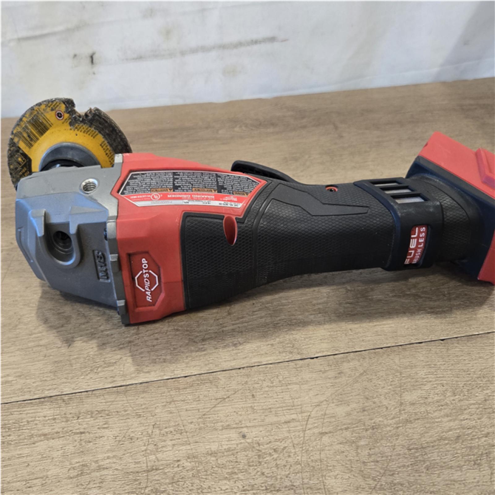 AS-IS Milwaukee FUEL 18-Volt Lithium-Ion Brushless Cordless 4-1/2 in./6 in. Braking Grinder with Paddle Switch (Tool-Only)