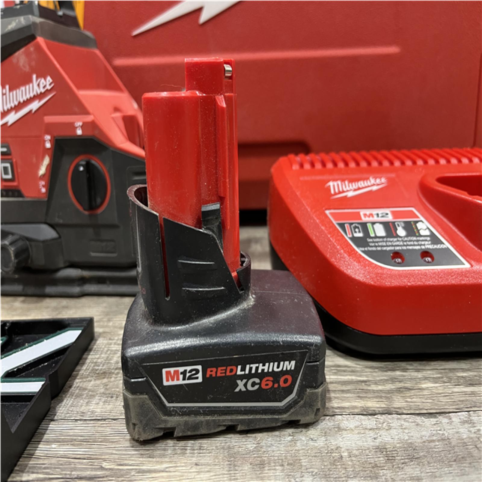 AS-IS Milwaukee 12-Volt Lithium-Ion Cordless Green 250 ft. 3-Plane Laser Level Kit