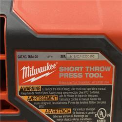 AS-IS Milwaukee 18V Lithium-Ion Cordless Short Throw Press Tool Kit