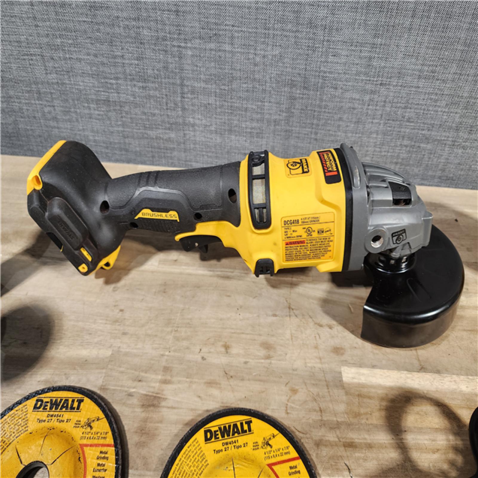 HOUSTON LOCATION - AS-IS (2) DEWALT 60V MAX Cordless Brushless 4.5 in. to 6 in. Small Angle Grinder with Kickback Brake (Tool Only)
