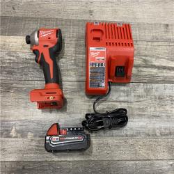 AS-IS Milwaukee 18-Volt Lithium-Ion Compact Brushless Cordless 1/4 in. Impact Driver Kit