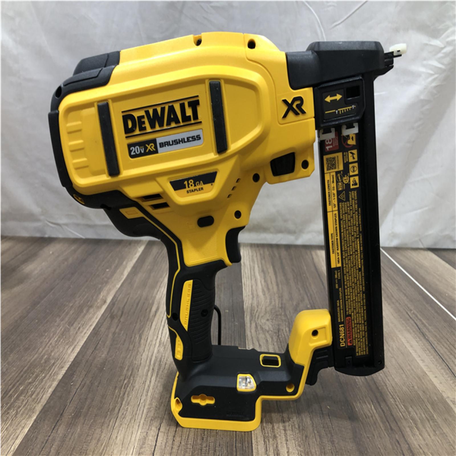 AS-IS DEWALT Cordless 18-Gauge Narrow Crown Stapler (Tool Only)