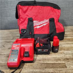 HOUSTON LOCATION - AS-IS Milwaukee 12/18V Lithium-Ion Cordless 3/8 in. Ratchet and 1/2 in. High Torque Impact Wrench with Friction Ring Combo Kit