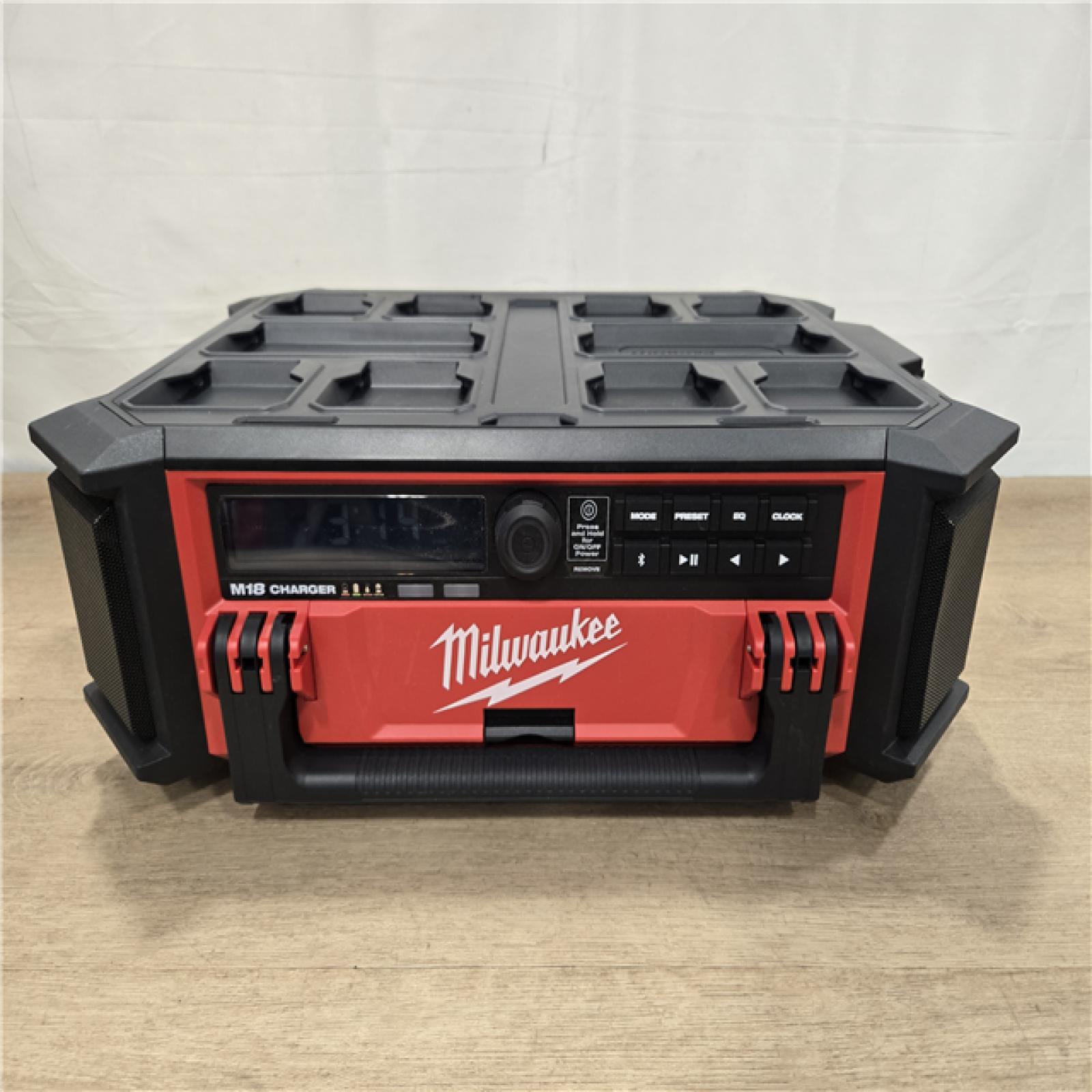 AS-IS Milwaukee Lithium-Ion Cordless PACKOUT Radio/Speaker with Built-In Charger