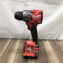 AS-IS Milwaukee  FUEL 18V Lithium-Ion Brushless Cordless 1/2 in. Hammer Drill Driver Kit