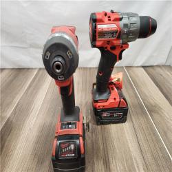 AS-IS Milwaukee M18 FUEL 18V Lithium-Ion Brushless Cordless Hammer Drill and Impact Driver Combo Kit (2-Tool) with 2 Batteries