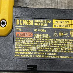 AS-IS DEWALT 20V MAX XR Lithium-Ion Electric Cordless 18-Gauge Brad Nailer (Tool Only)
