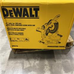 Dallas Location - As-Is DEWALT 12-in Dual Bevel Sliding Compound Miter Saw (Like New Condition)