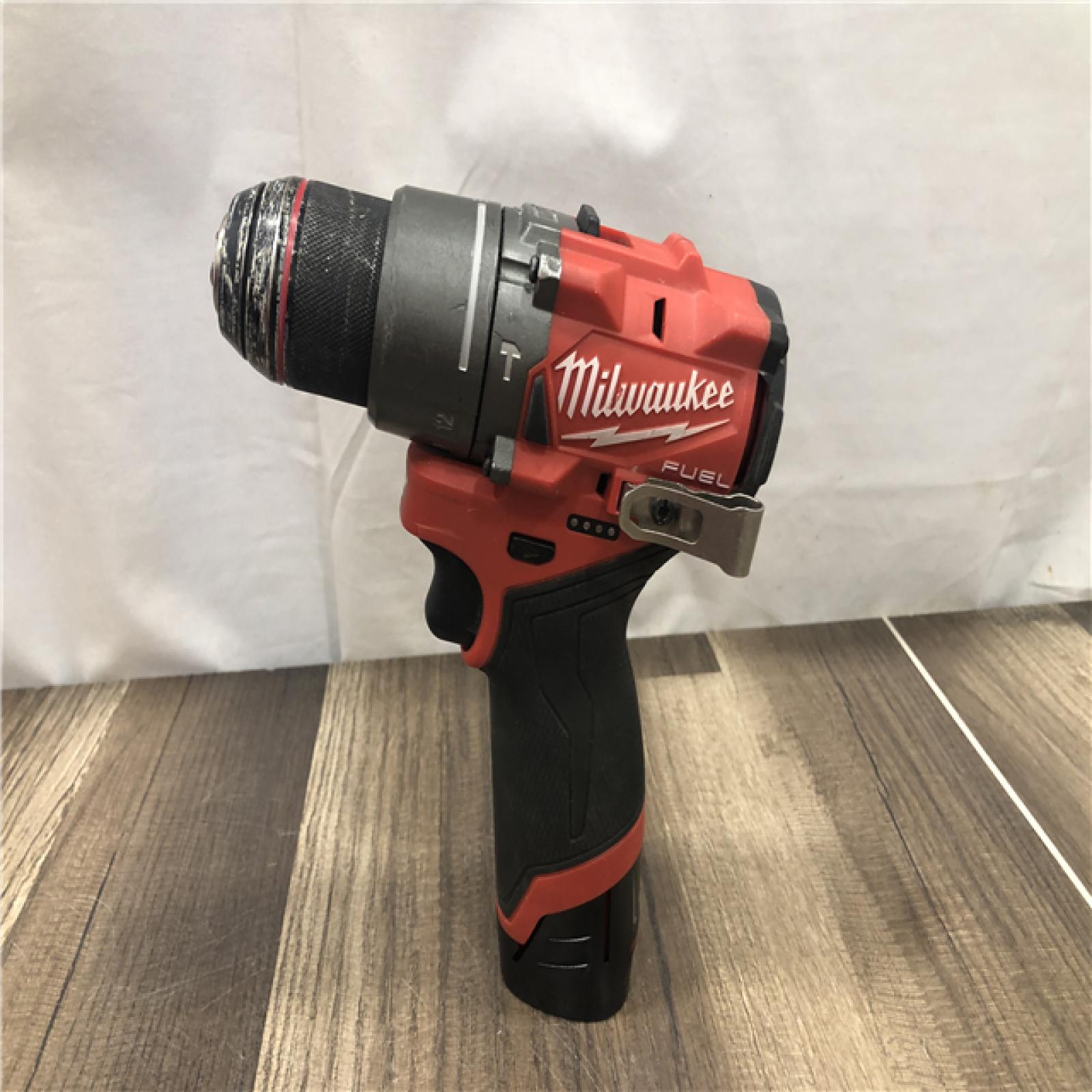 AS-IS Milwaukee  FUEL 12-Volt Lithium-Ion Brushless Cordless 1/2 in. Hammer Drill Kit
