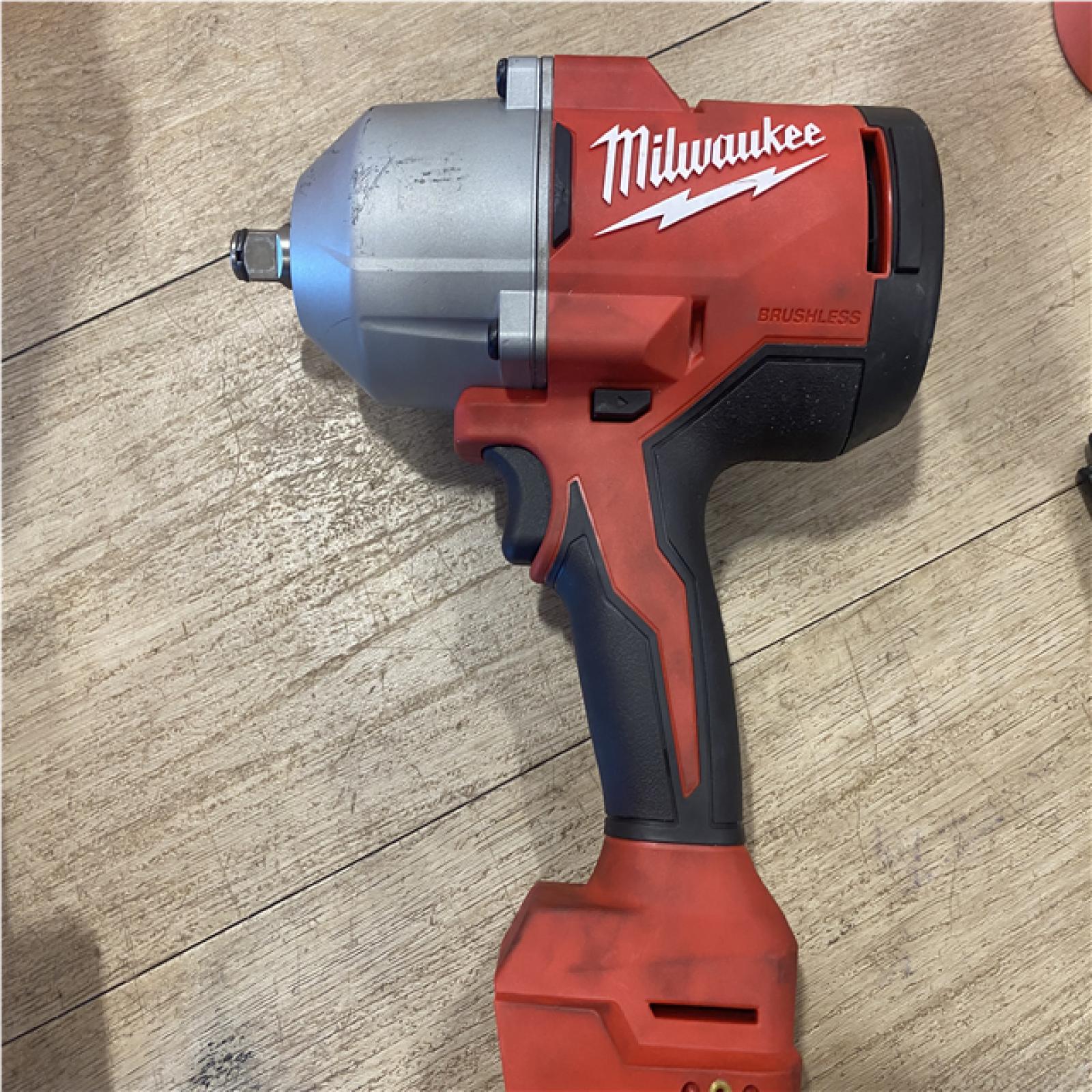 AS-IS Milwaukee 18-Volt Lithium-Ion Brushless 1/2 in. High Torque Impact Wrench with Friction Ring (Tool-Only)