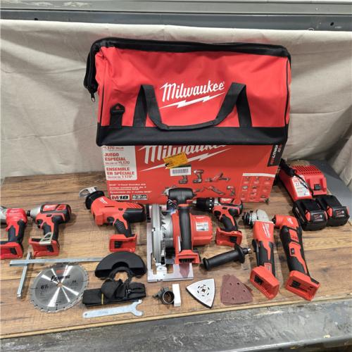 GOOD- Milwaukee M18 18-Volt Lithium-Ion Cordless Combo Kit 7-Tool with 2-Batteries, Charger and Tool Bag