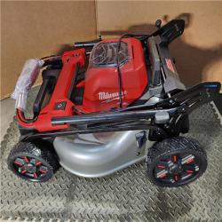 HOUSTON LOCATION - AS-IS Milwaukee M18 FUEL Brushless Cordless 21 in. Walk Behind Dual Battery Self-Propelled Mower Kit W/ RAPID CHARGER