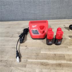 HOUSTON LOCATION - AS-IS MILWAUKEE 4 TOOL COMBO KIT W/ (2) BATTERY & CHARGER