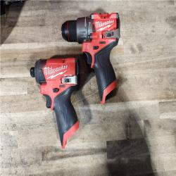 HOUSTON LOCATION - AS-IS Milwaukee FUEL 12-Volt Lithium-Ion Brushless Cordless Hammer Drill and Impact Driver Combo Kit