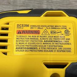AS-IS DEWALT 20V MAX XR Cordless Brushless 3-Speed Oscillating Multi Tool Kit