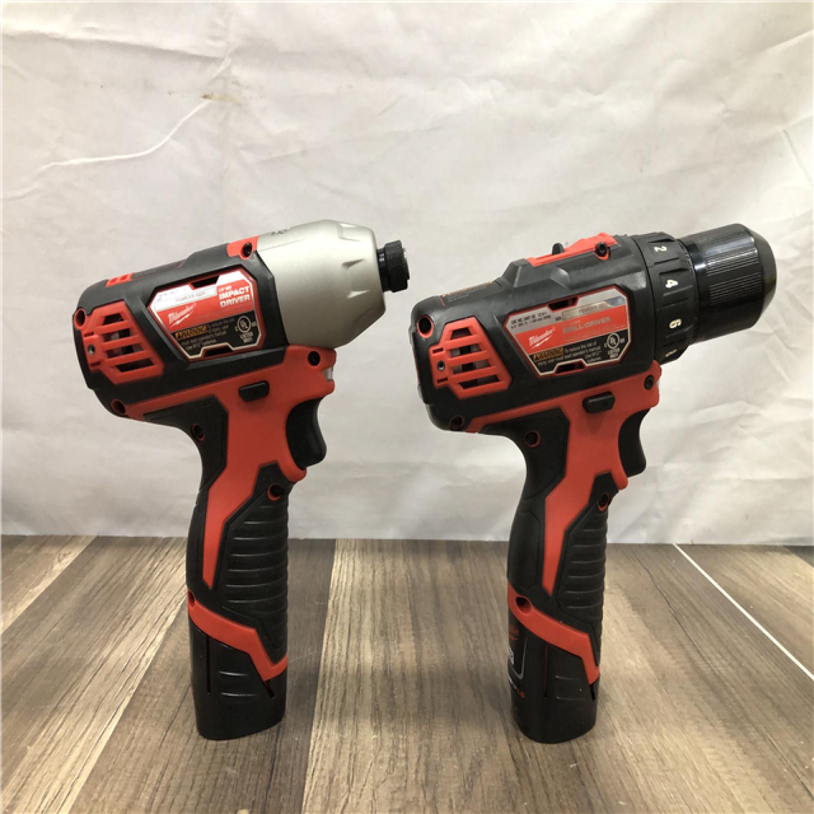 AS-IS Milwaukee 12V Lithium-Ion Cordless Drill Driver/Impact Driver Combo Kit