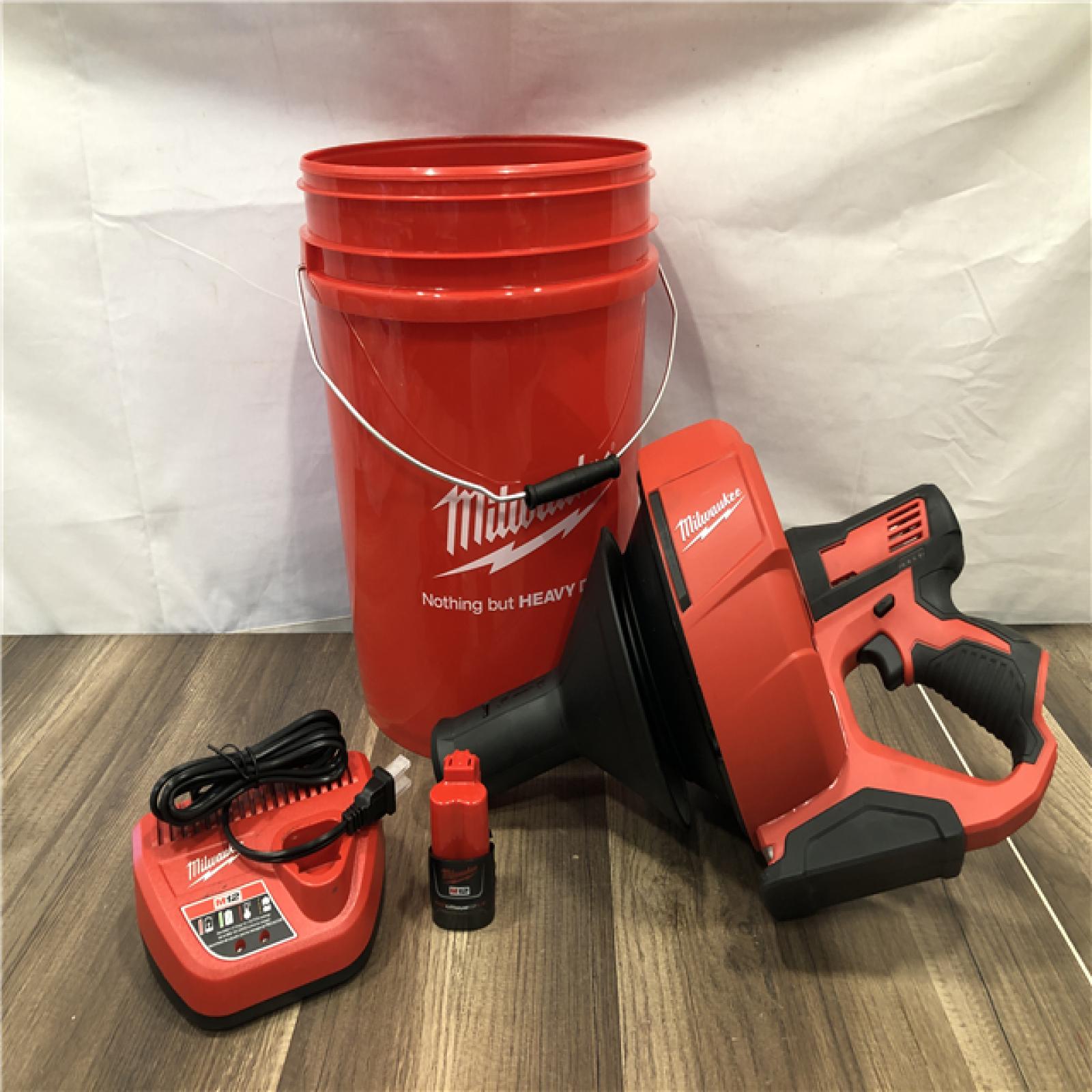 AS-IS Milwaukee 12-V Lithium-Ion Cordless Drain Snake Auger Kit