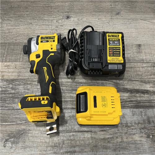 AS-IS DEWALT 20V MAX XR Lithium-Ion Brushless Cordless 3-Speed High Torque 1/4 in. Impact Driver Kit