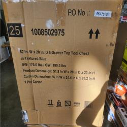 Phoenix NEW Husky Heavy-Duty 52 in. W 15-Drawer Matte Blue Steel Rolling Tool Chest Combo