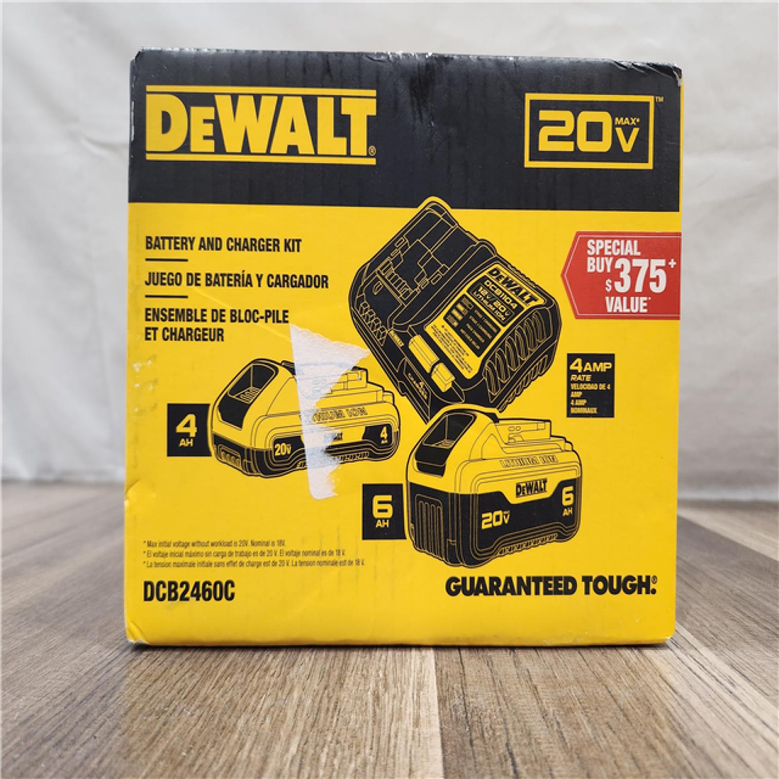 NEW- DEWALT 20V MAX Lithium-Ion 6.0Ah and 4.0Ah Battery and Charger Starter Kit