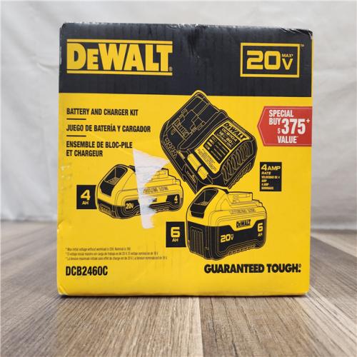 NEW- DEWALT 20V MAX Lithium-Ion 6.0Ah and 4.0Ah Battery and Charger Starter Kit