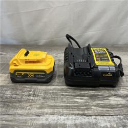AS-IS DEWALT 20V MAX XR POWERSTACK Lithium-Ion Battery Starter Kit with 3.5Ah Battery and Charger
