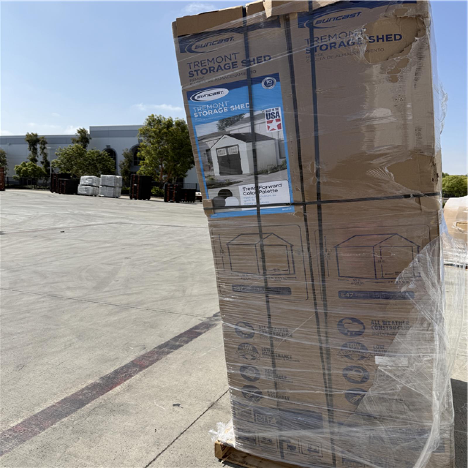 CALIFORNIA AS-IS Suncast Tremont Storage Shed (Includes boxes 1 & 2)