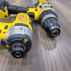 AS-IS DEWALT 20V MAX Cordless Brushless Hammer Drill/Driver 2 Tool Combo Kit with FLEXVOLT ADVANTAGE