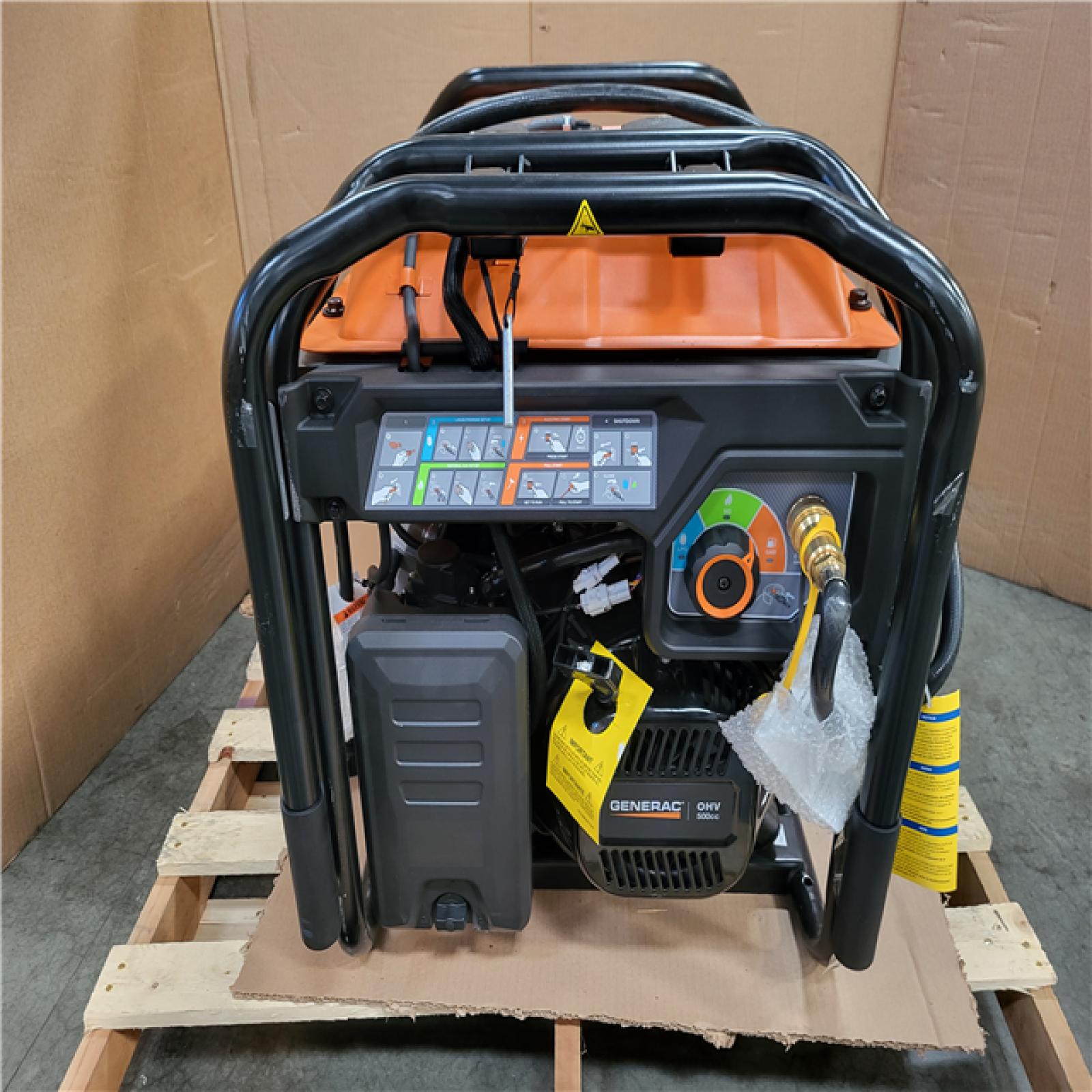 CALIFORNIA AS-IS GENERAC 9500-Watt Electric Start Tri Fuel Portable Generator