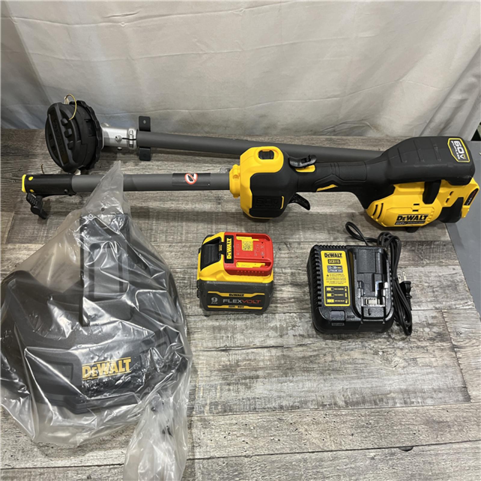 AS-IS DEWALT FLEXVOLT 60V MAX 17 in. Cordless Battery Powered Attachment Capable Trimmer Kit