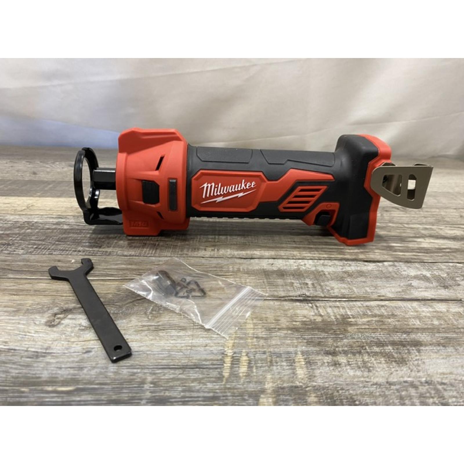 AS-IS Milwaukee 18V Lithium-Ion Cordless Drywall Cut Out Rotary Tool (Tool-Only)