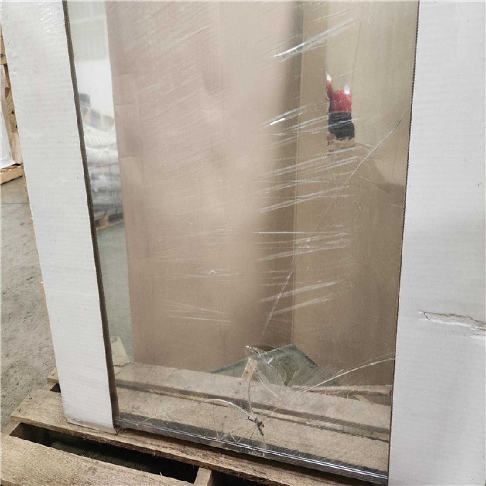 Phoenix Location Impact Plus 72 in. x 80 in. Beveled Edge Backed Mirror Aluminum Frame Glass Interior Closet Sliding Door with Chrome Trim