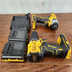 AS-IS DeWalt 20V MAX ATOMIC Cordless Brushless (2-Tool) Compact Drill and Impact Driver Kit