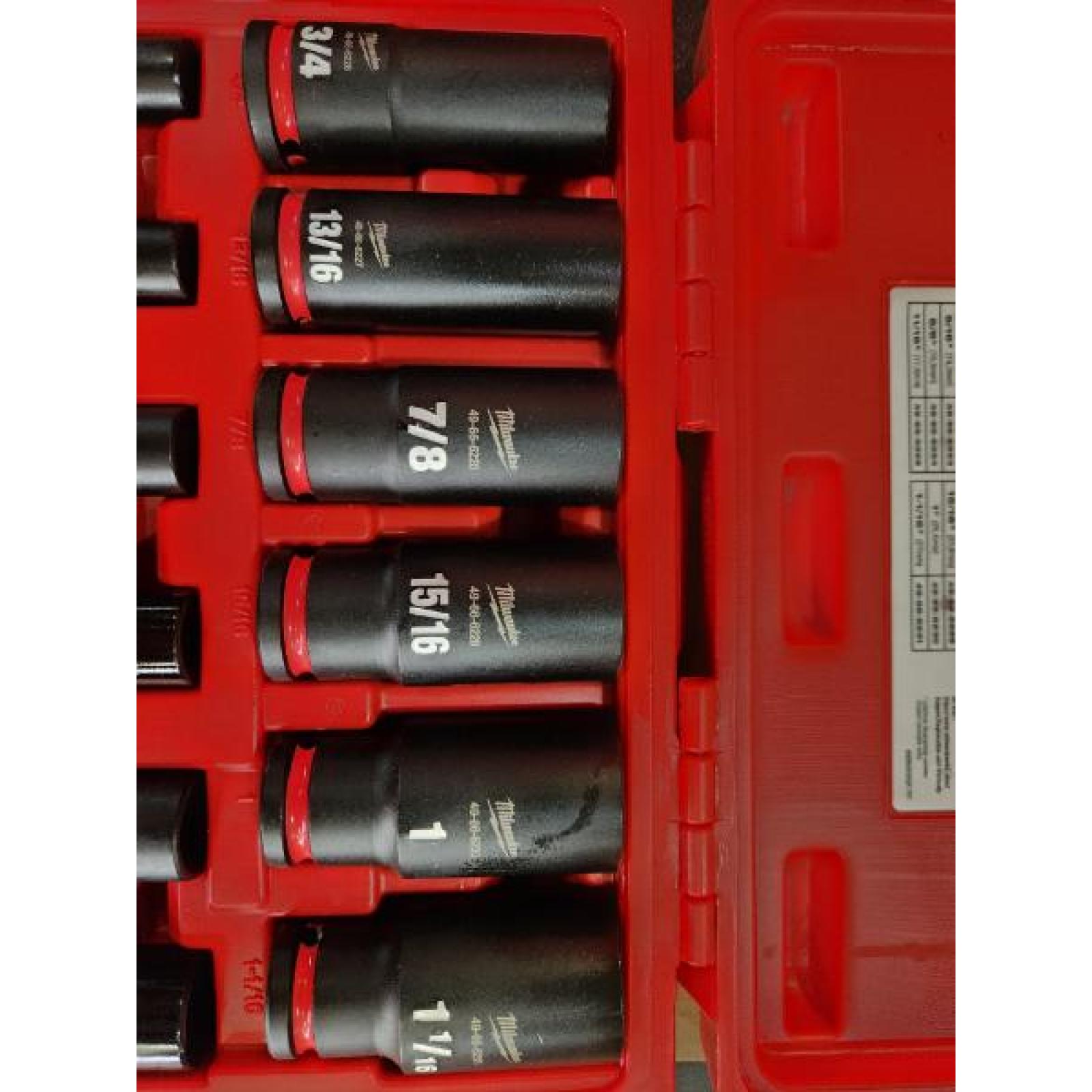 Phoenix NEW Milwaukee SHOCKWAVE 1/2 in. Drive SAE Deep Well Impact Socket Set (12-Piece)