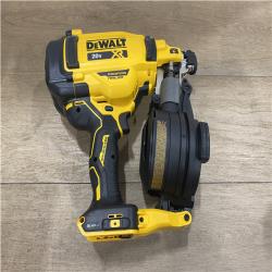 AS-IS DEWALT 20V MAX Lithium-Ion 15-Degree Electric Cordless Roofing Nailer Kit